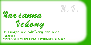 marianna vekony business card